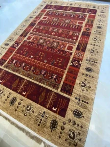 فرش سنتی مدل درختی نسکا فه ای