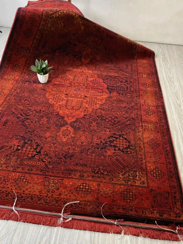 فرش سنتی قاجار ترنج