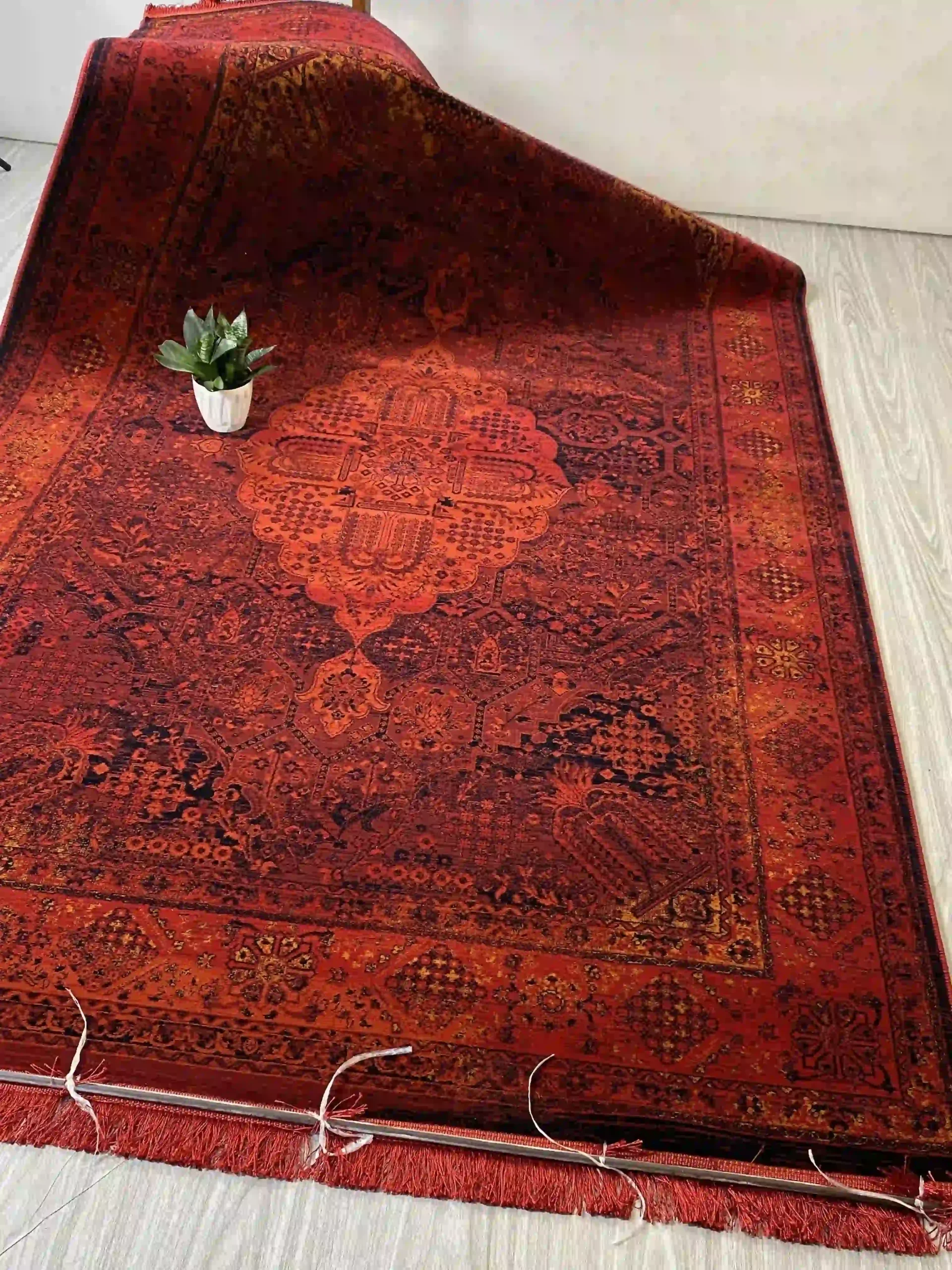 فرش سنتی قاجار ترنج