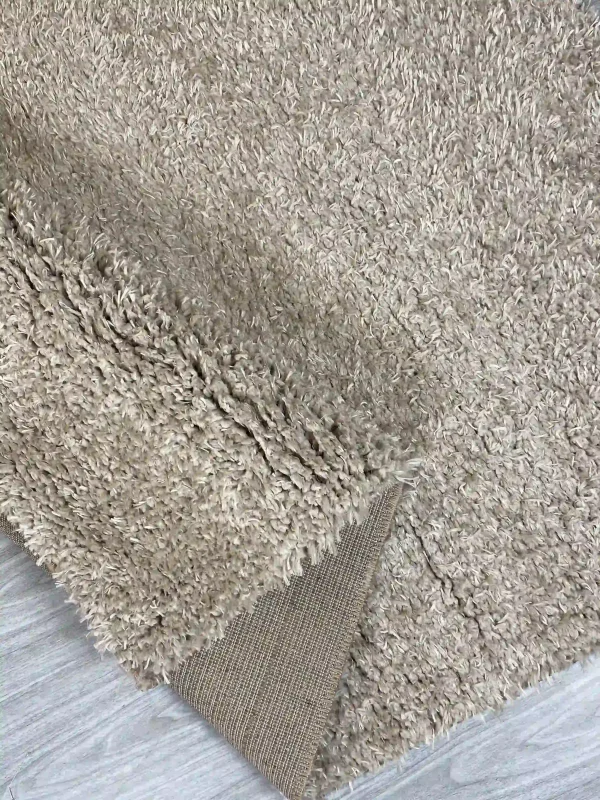 فرش پرز بلند مدل فلوکات نسکافه ای