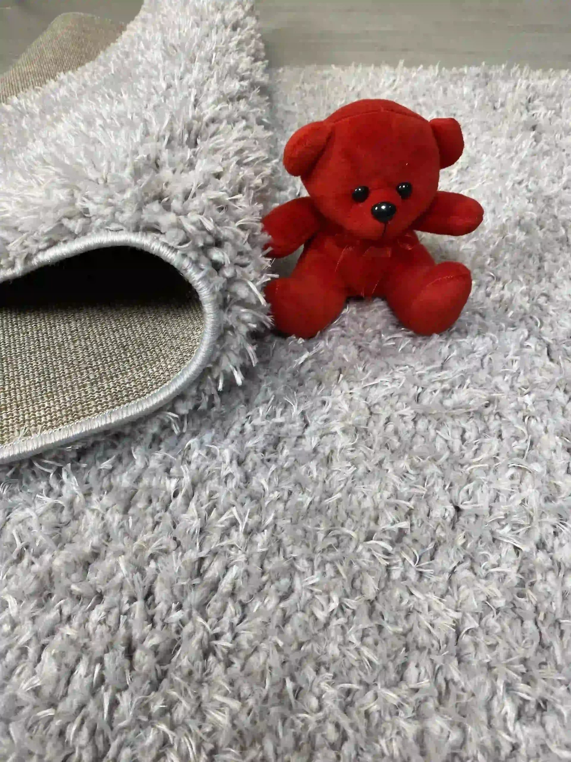 خرید فرش پرز بلند مدل فلوکات طوسی