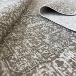 فرش مدرن ابرو بادی کرم  نسکافه ای