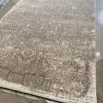 فرش مدرن افشان کرم   شکلاتی