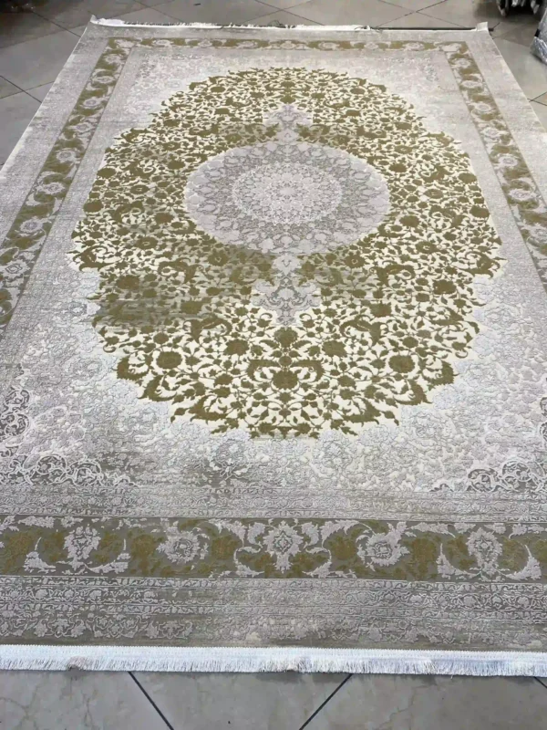 فرش کالکشن رویال نسکافه ای طلایی بابا فرش
