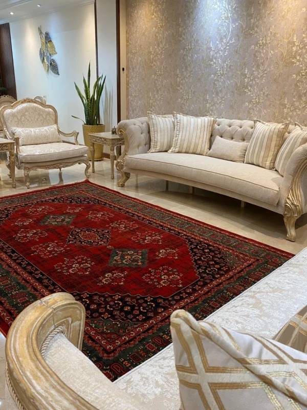 فرش طرح سه ترنج لاکی مدل HM5103a
