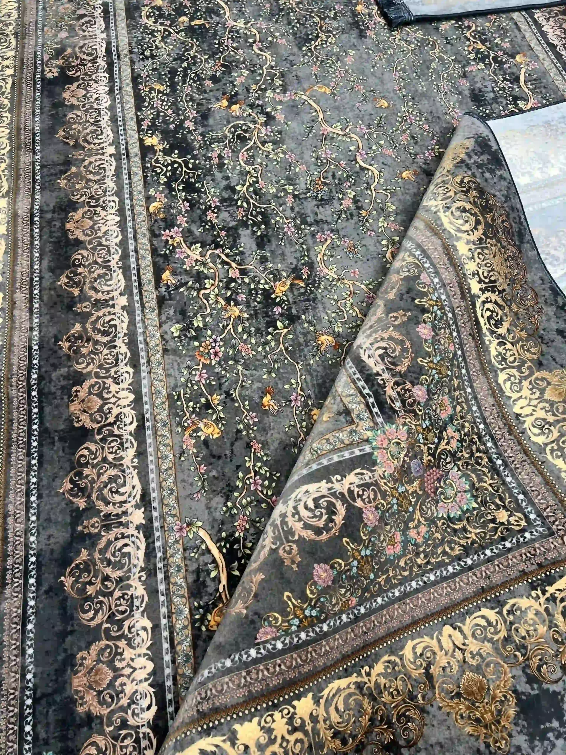 فرش vip نقشه آفرینش ذغالی