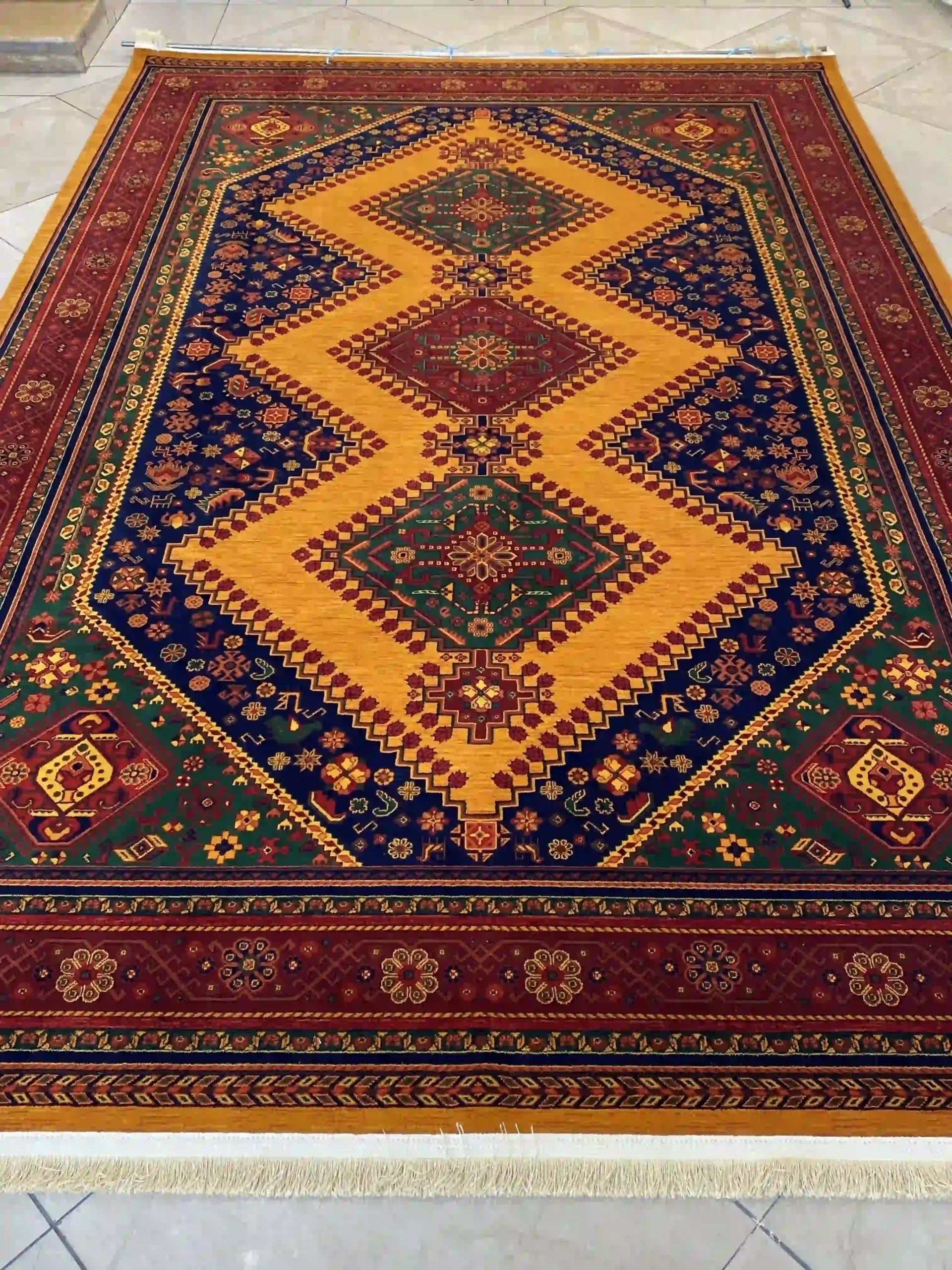 فرش یادگار زعفرانیه کد719d زیباترین