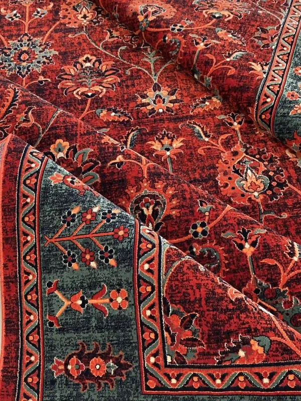 فرش  افشان لاکی سبز HM5108A