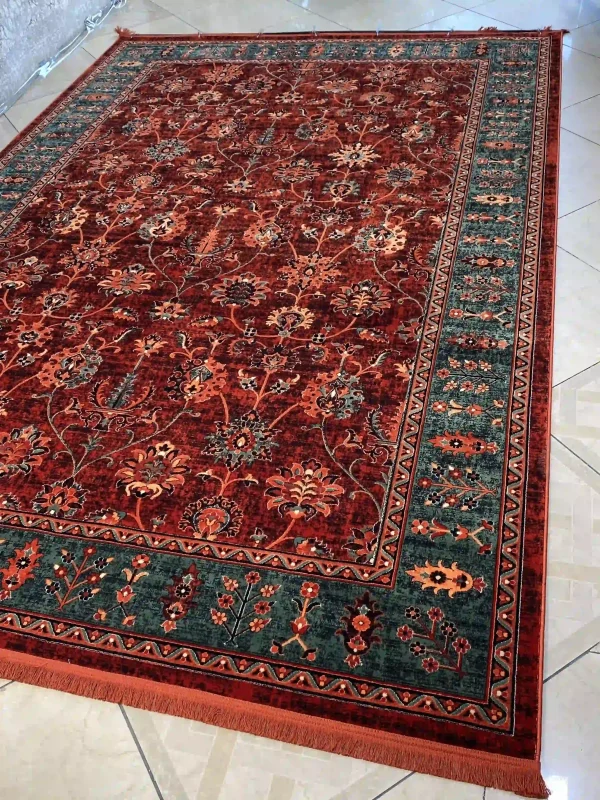 فرش  افشان لاکی سبز HM5108A