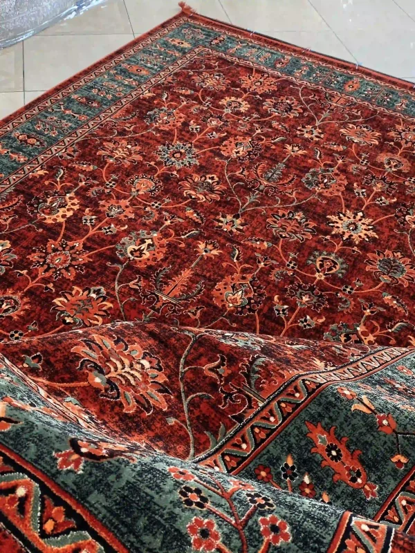 فرش  افشان لاکی سبز HM5108A