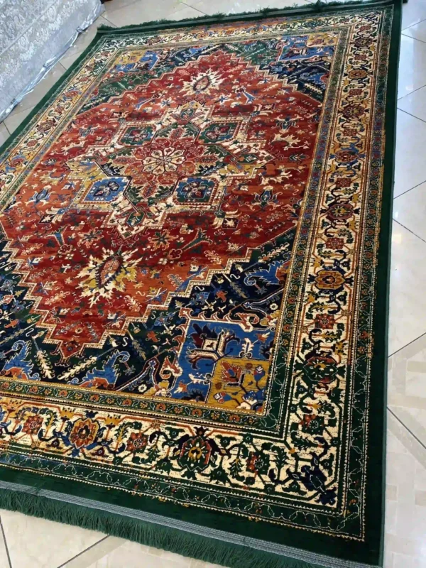 فرش سین راد هریس سبزلاکی7040
