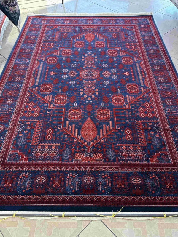 فرش درختی سرمه‌ای کلاسیک