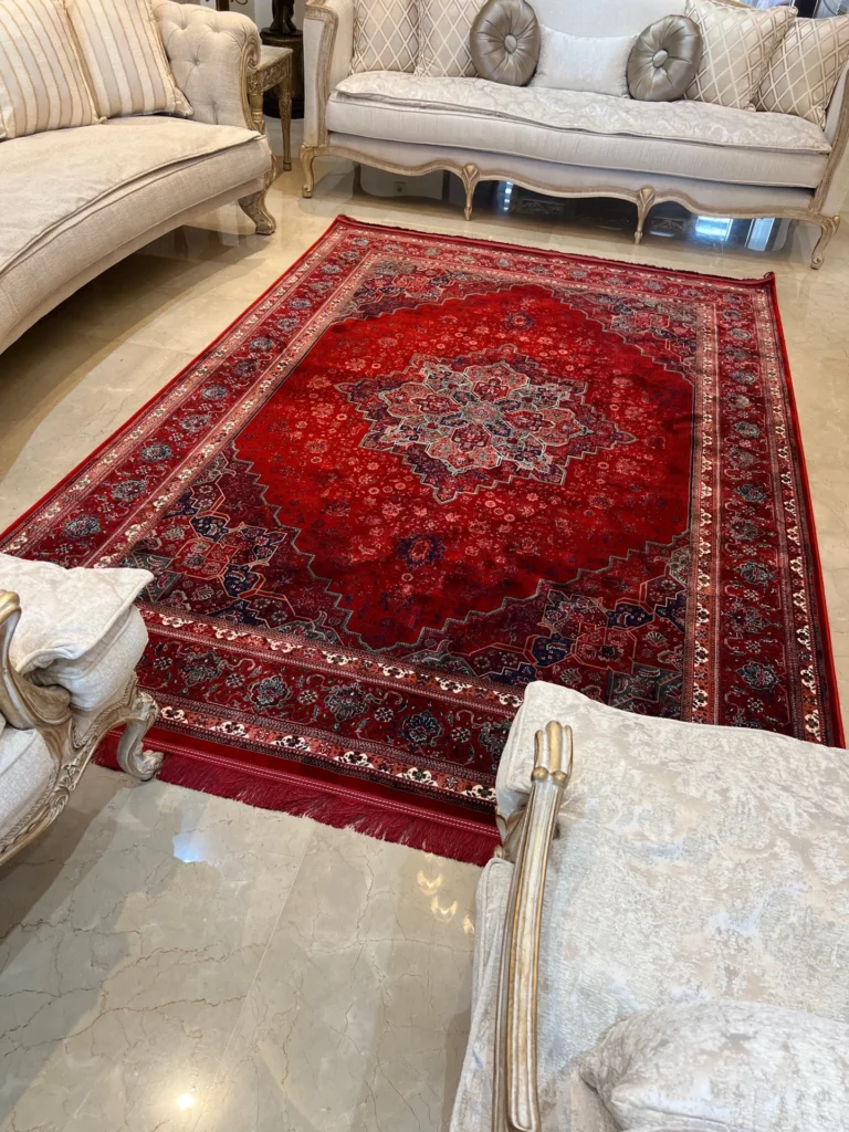 فرش طرح هریس لاکی سبز کدlg