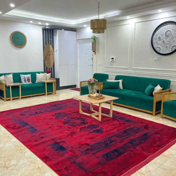 فرش لاکی دستباف ضخیم با رنگ طبیعی