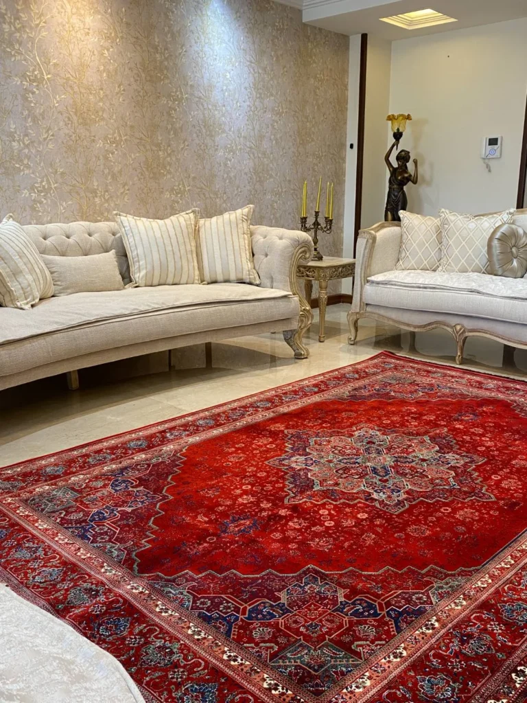 چیدمان منزل با فرش لاکی