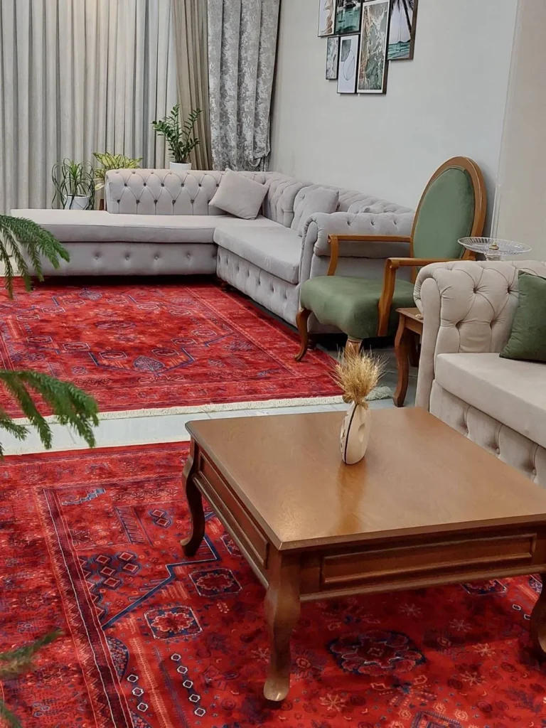 چیدمان خانه با فرش لاکی بابافرش