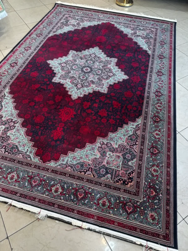 فرش طرح هریس لاکی سبز کد slg